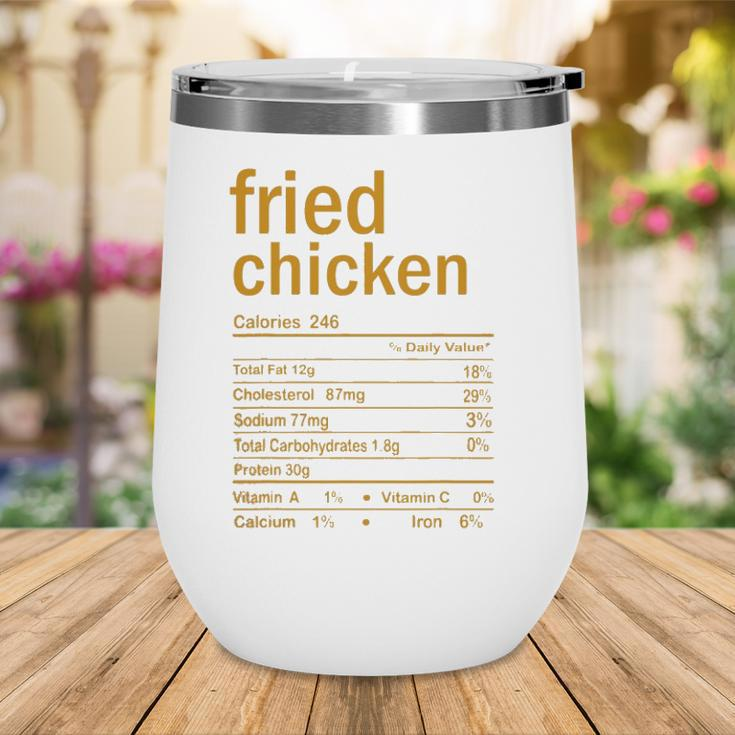 Fried Chicken Nutrition Facts Thanksgiving Christmas Food Wine Tumbler