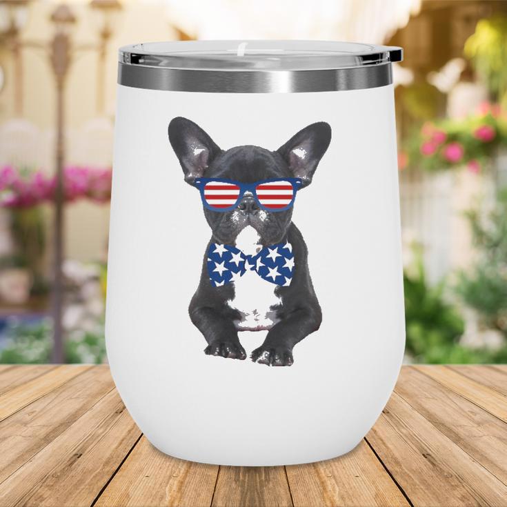 Funny French Bulldog 4Th Of July Patriotic Usa Wine Tumbler