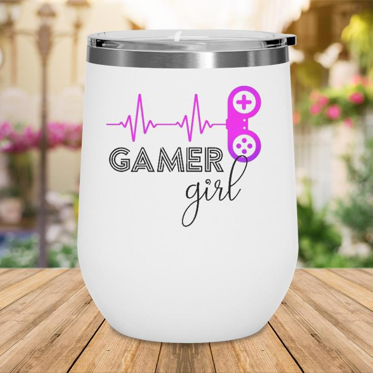 Gamer Girl Heartbeat Gamer For Girl Video Game Lovers Cute Wine Tumbler