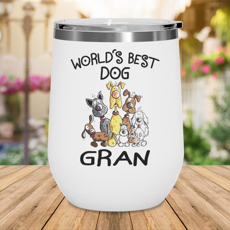 Gran Grandma Gift Worlds Best Dog Gran Wine Tumbler