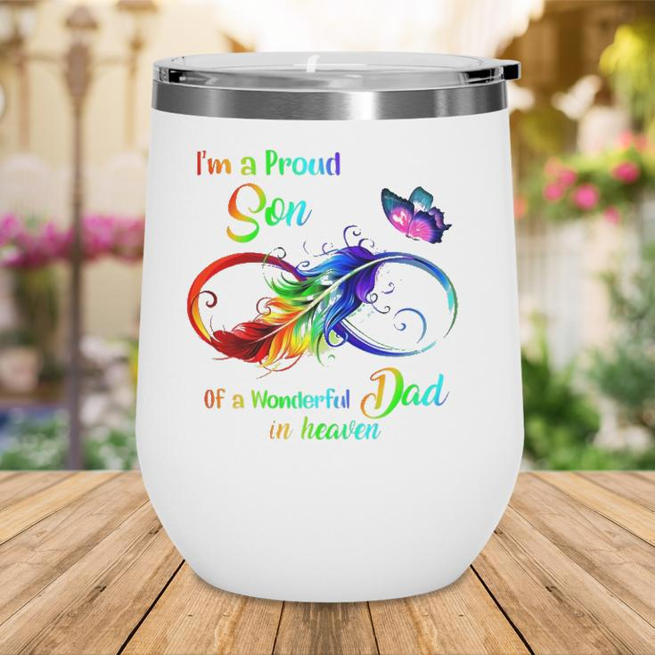 Im A Proud Son Of A Wonderful Dad In Heaven 95 Fathers Day Wine Tumbler