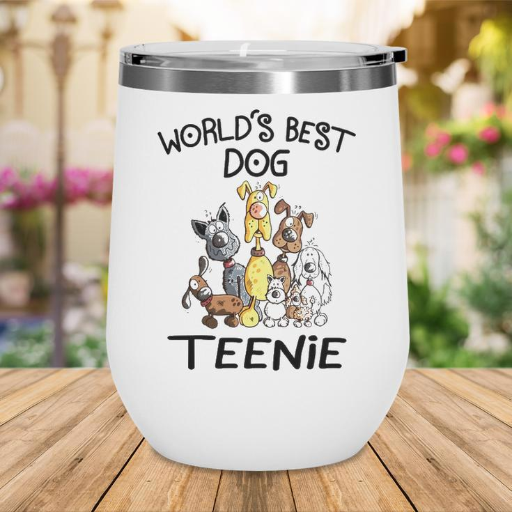Teenie Grandma Gift Worlds Best Dog Teenie Wine Tumbler