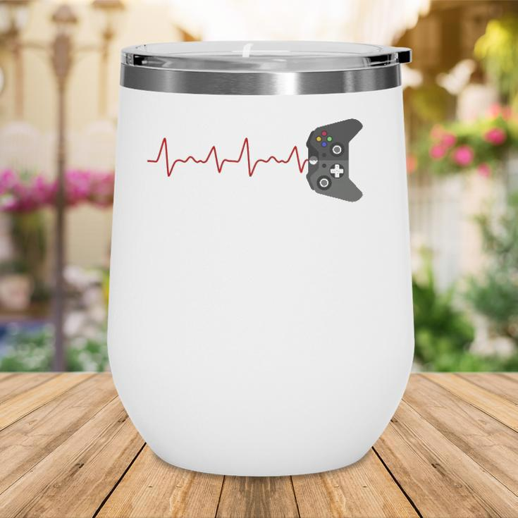 Video Game Lover Gifts Gamer Heartbeat Gaming Wine Tumbler