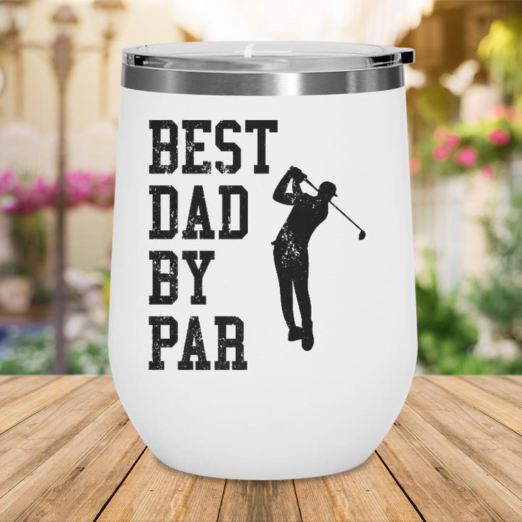 Vintage Best Dad By Par Golf Lovers Golfers Wine Tumbler