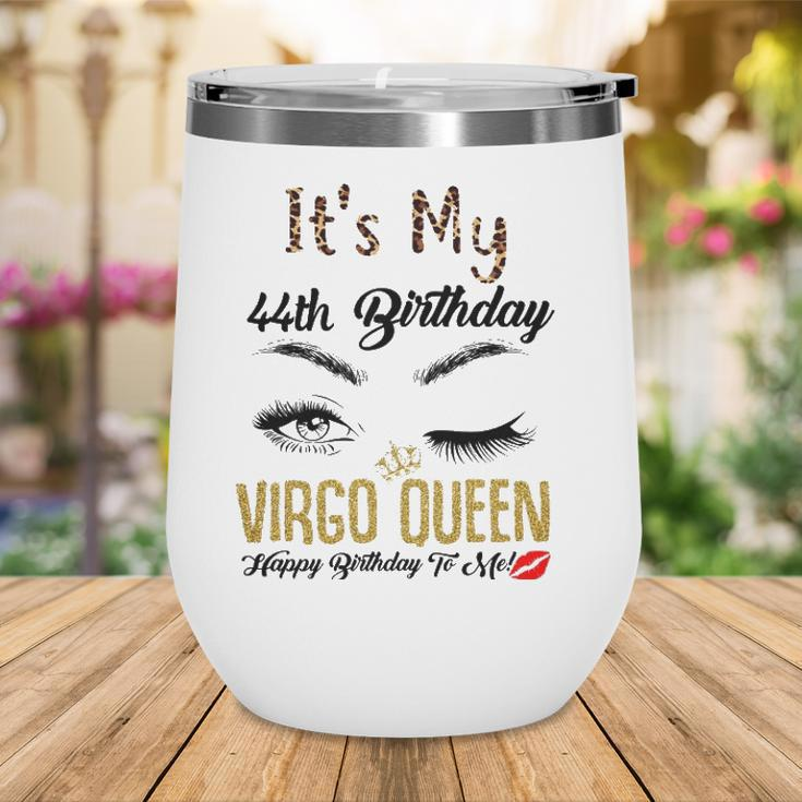 Virgo Queen Its My 44Th Bday 44 Years Old Girl 1977 Women Wine Tumbler