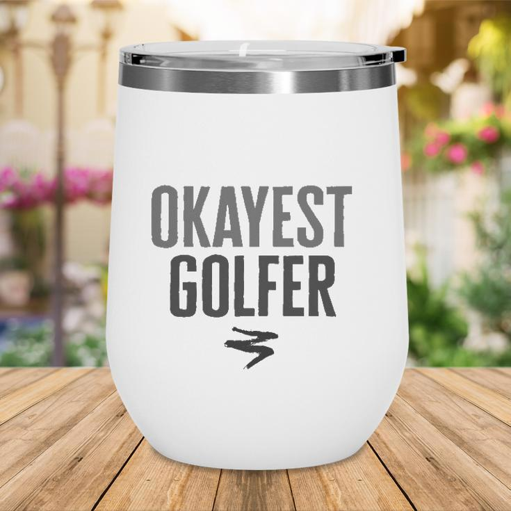 Worlds Okayest Golfer Funny Gift Wine Tumbler