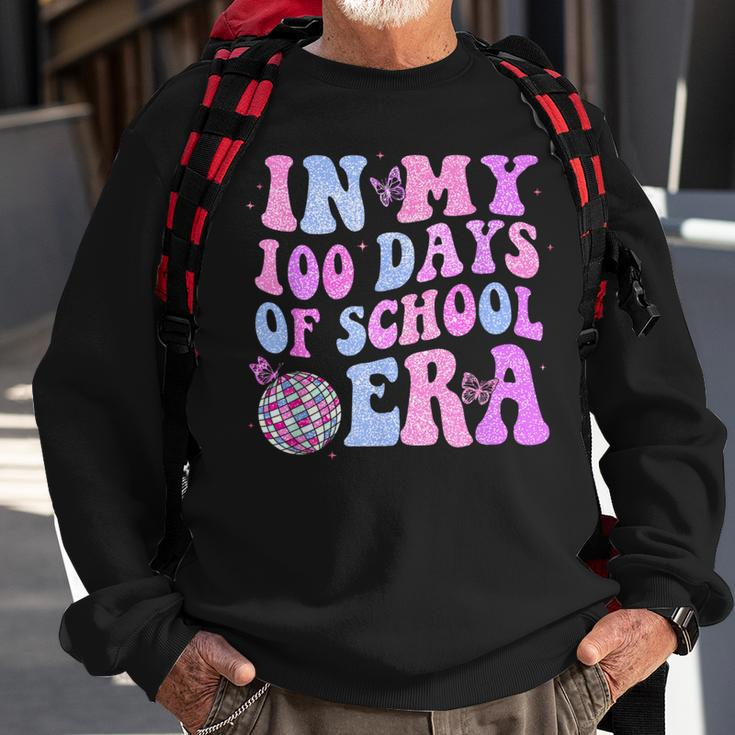 In My 100 Days Of School Era Retro Disco 100Th Day Of School Sweatshirt Gifts for Old Men