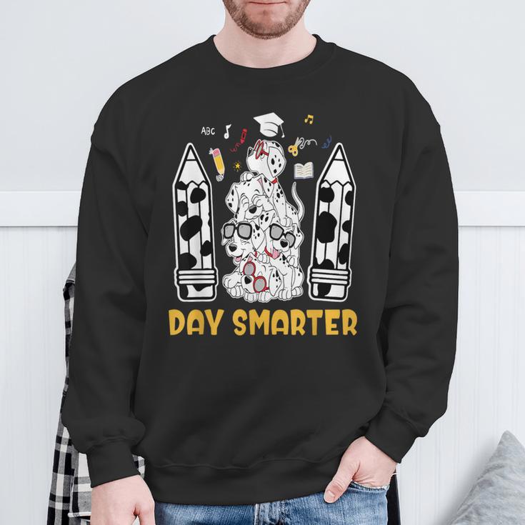 101 Days Of School Dalmatian Dog 100 Days Of Kindergarten Sweatshirt Gifts for Old Men