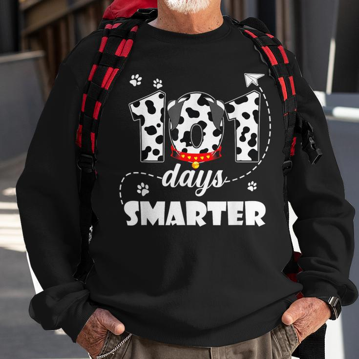 101 Days Smarter Dog Happy 101 Days School Student Teacher Sweatshirt Gifts for Old Men