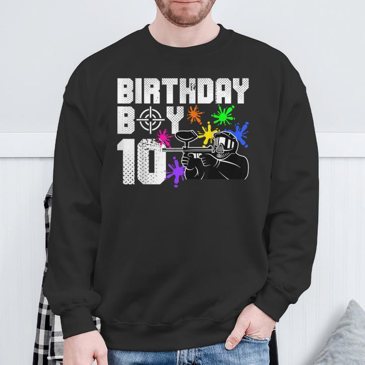 10Th Birthday Paintball Outdoor Sport 10 Year Old Sweatshirt Gifts for Old Men