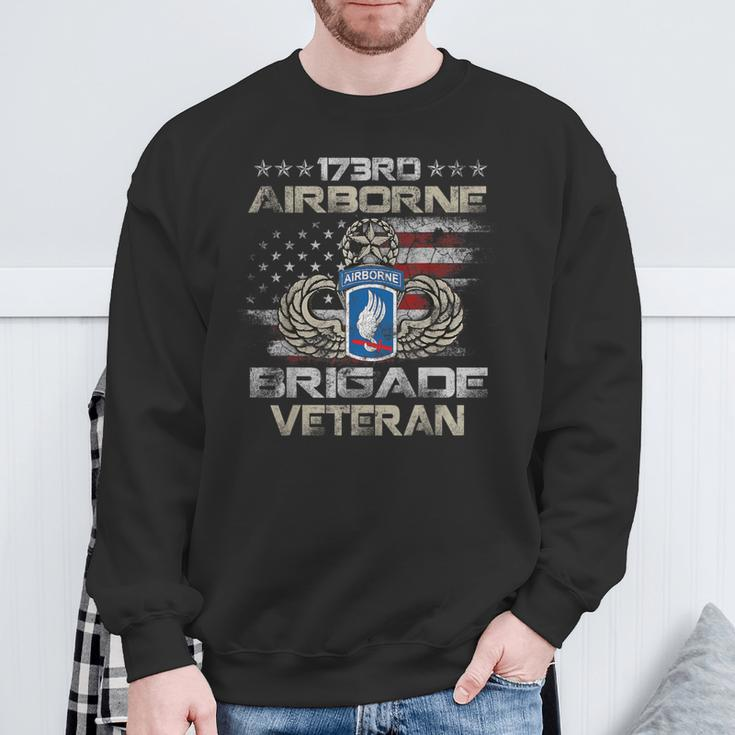 173Rd Airborne Brigade Veteran Flag Us Airborne Paratrooper Sweatshirt Gifts for Old Men