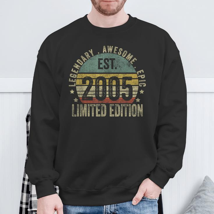 18Th Birthday Vintage 18 Year Old Est 2005 Limited Edition Sweatshirt Gifts for Old Men