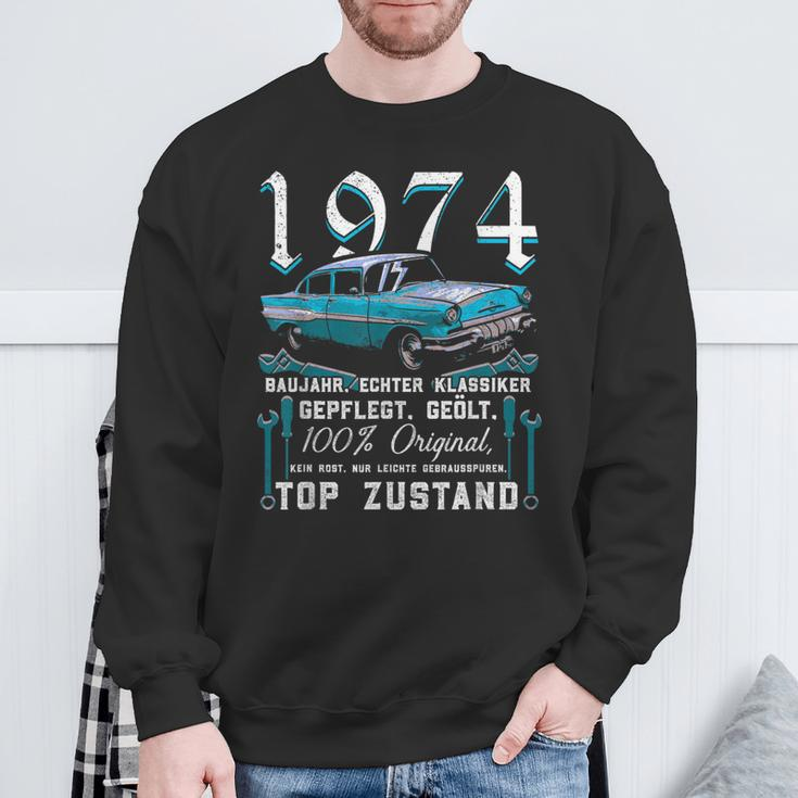 1974 Jahrgang Mann Frau 50 Years 50Th Oldtimer Sweatshirt Geschenke für alte Männer