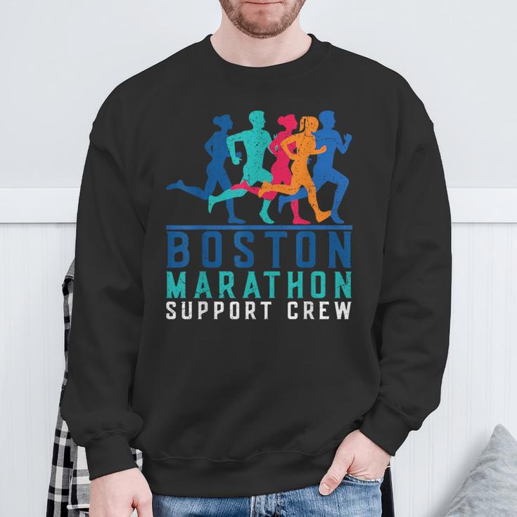 2024 Marathon Boston Support Crew Marathon Boston Runner Sweatshirt Gifts for Old Men