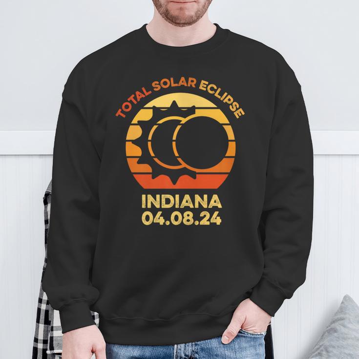 2024 Solar Eclipse Indiana Trip In Path Of Totality April 8 Sweatshirt Gifts for Old Men