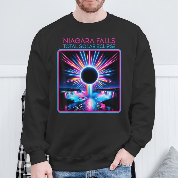 2024 Solar Eclipse Niagara Falls Totality Event Souvenir Sweatshirt Gifts for Old Men