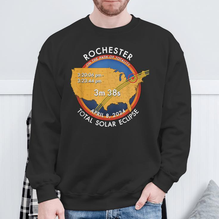 2024 Total Solar Eclipse Totality Rochester New York 27 Sweatshirt Gifts for Old Men