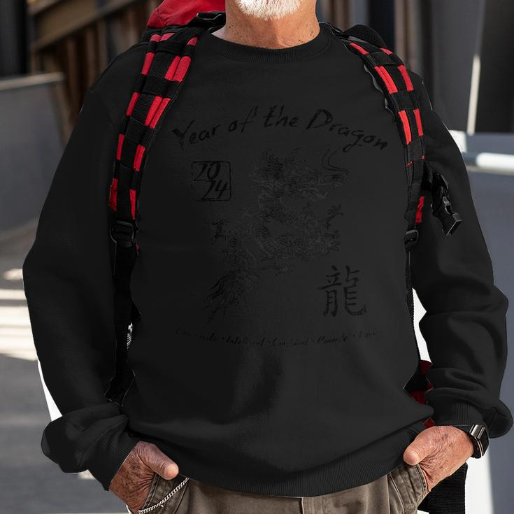 2024 Year Of The Dragon Chinese Zodiac Chinese New Year Sweatshirt Gifts for Old Men