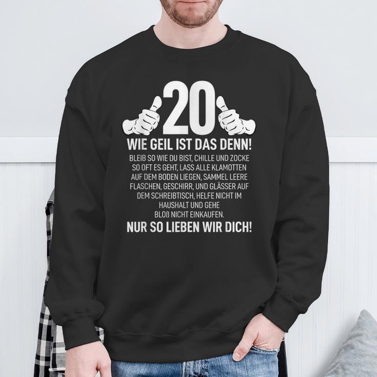 20Th Birthday Nager 20 Years Wie Geil Ist Das Denn Sweatshirt Geschenke für alte Männer