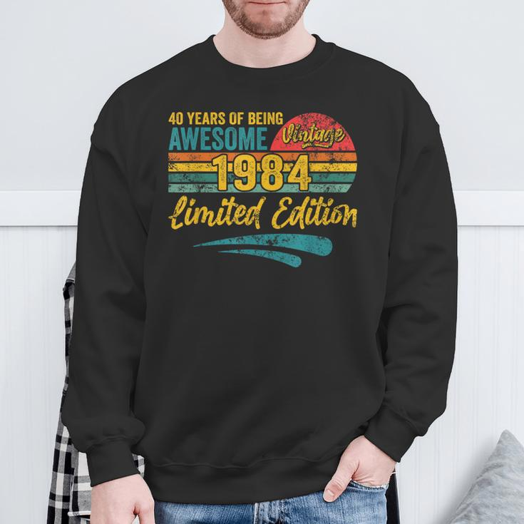 40 Years Old 40Th Birthday For Vintage 1984 Retro Sweatshirt Gifts for Old Men
