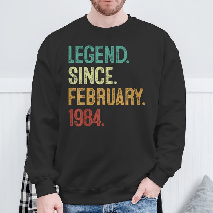 40 Years Old Legend Since February 1984 40Th Birthday Sweatshirt Gifts for Old Men