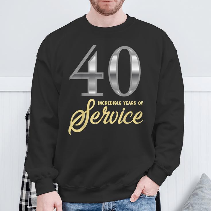 40 Years Of Service 40Th Employee Anniversary Appreciation Sweatshirt Gifts for Old Men