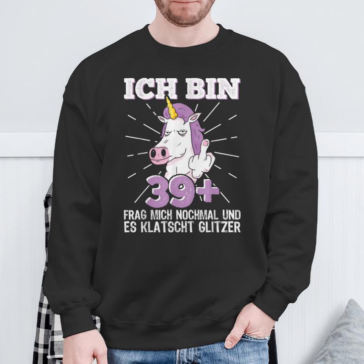 40S Birthday Ich Bin 39 Middle Finger 40 Jahre Old Sweatshirt Geschenke für alte Männer