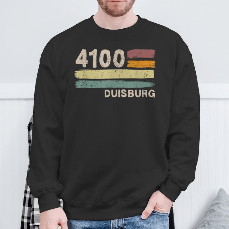 4100 Duisburg Retro Postcodes Old Postcode Vintage Sweatshirt Geschenke für alte Männer