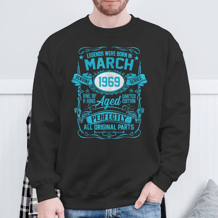 55Th Birthday 55 Years Old Legends Born March 1969 Sweatshirt Gifts for Old Men