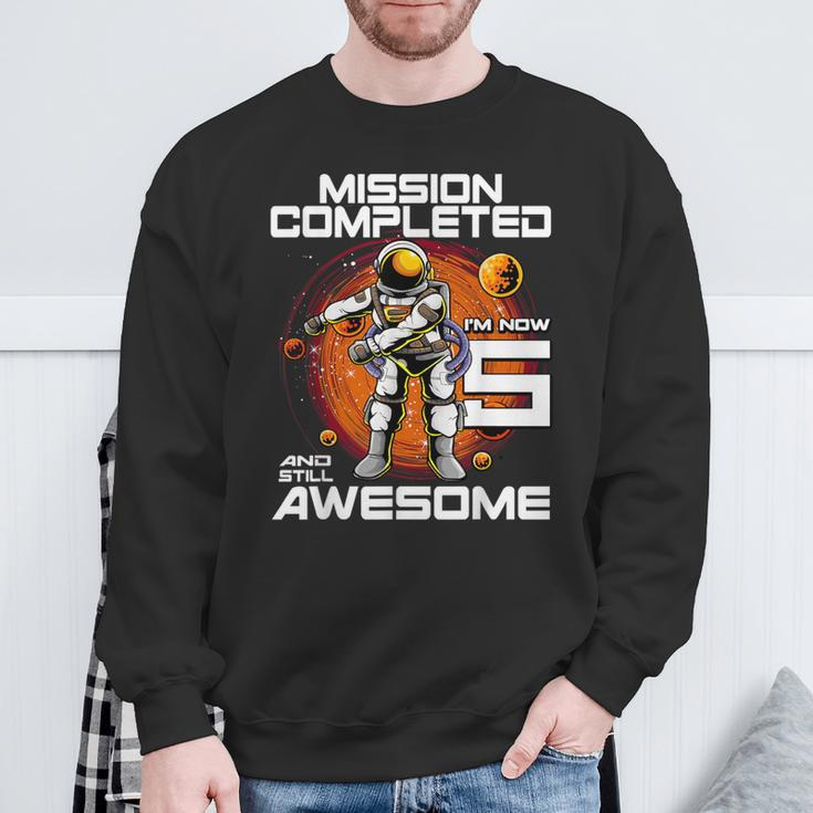 5Th Birthday Astronaut 5 Years Old Outer Space Birthday Sweatshirt Gifts for Old Men