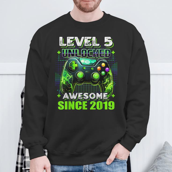 5Th Birthday Gamer 5 Year Old Bday Boy Five Son Sweatshirt Gifts for Old Men