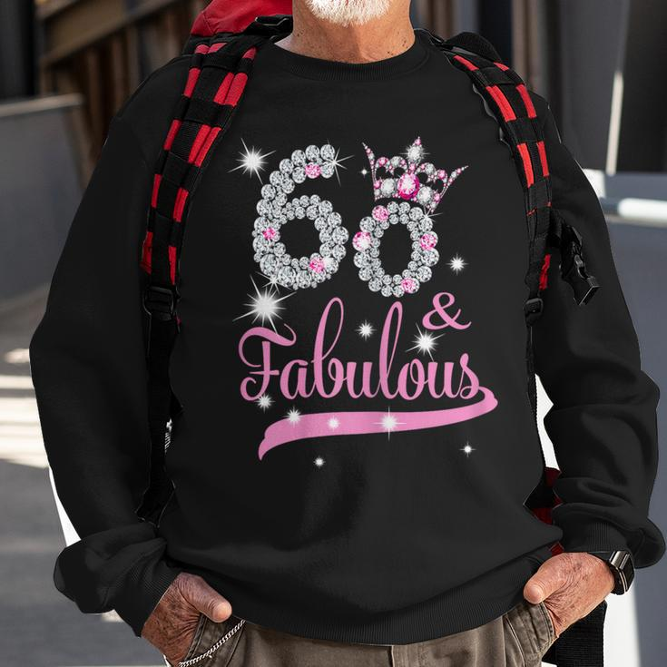 60 & Fabulous 60 Years Old 60Th Birthday Diamond Crown Sweatshirt Gifts for Old Men