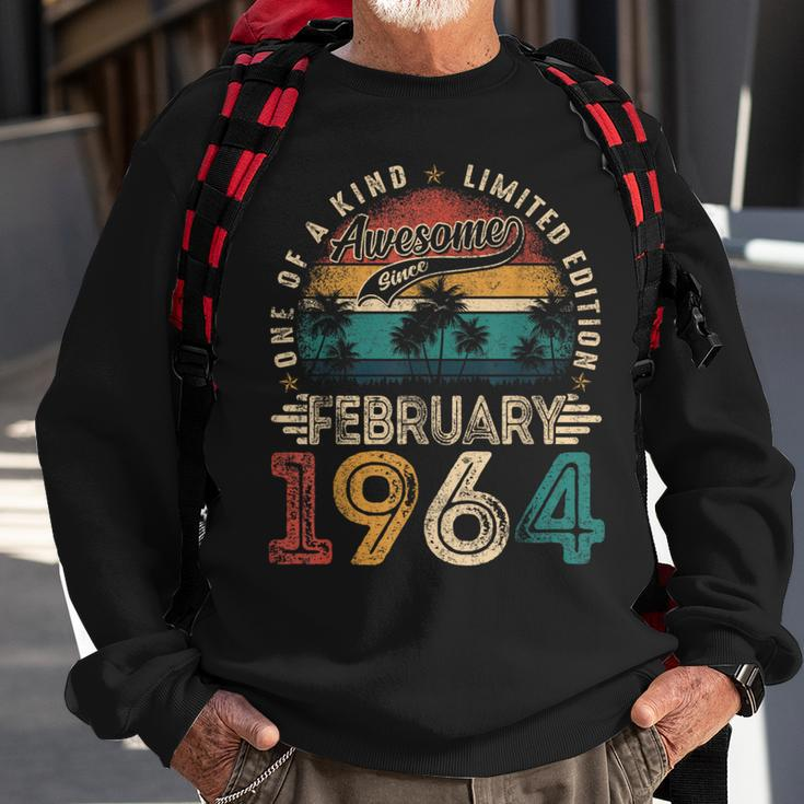 60 Years Old Vintage February 1964 60Th Birthday Men Sweatshirt Gifts for Old Men