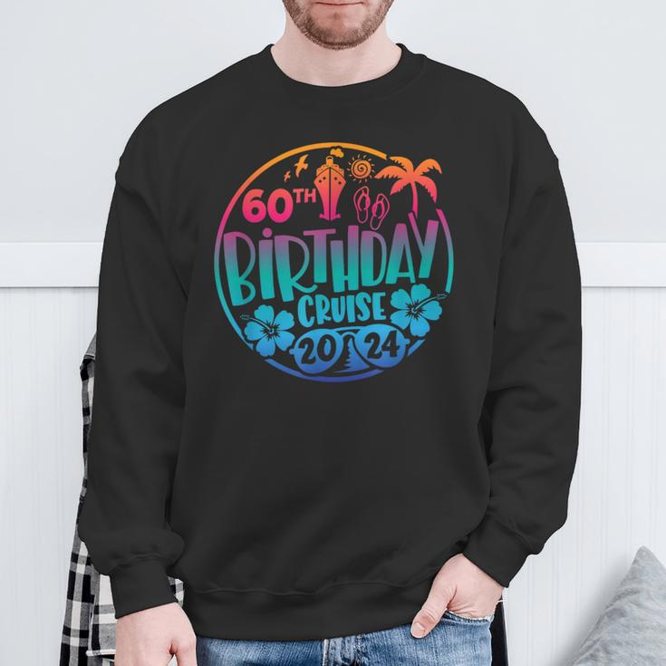 60Th Birthday Cruise 2024 Vacation Trip Matching Group Sweatshirt Gifts for Old Men