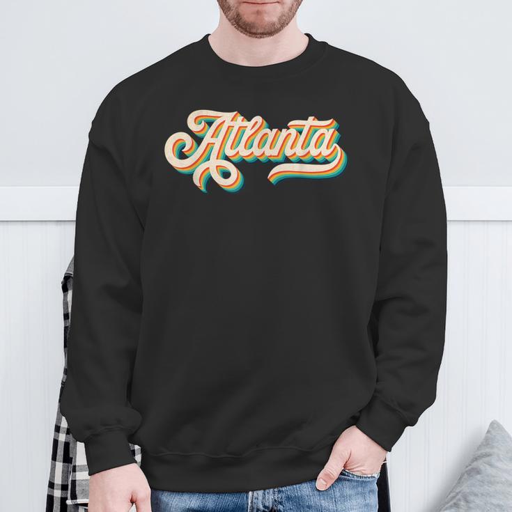 70S Vintage Retro Atlanta Georgia Throwback Usa Souvenir Sweatshirt Gifts for Old Men