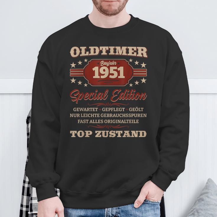 73 Geburtstag Geschenk Mann Oldtimer Jahrgang 1951 Sweatshirt Geschenke für alte Männer