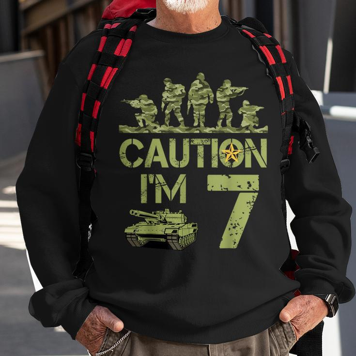 7Th Army Birthday Military I'm 7 Year Old Camo Birthday Sweatshirt Gifts for Old Men
