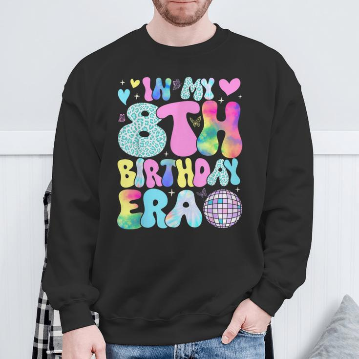 In My 8Th Birthday Era 8 Years Old Girls 8Th Birthday Groovy Sweatshirt Gifts for Old Men