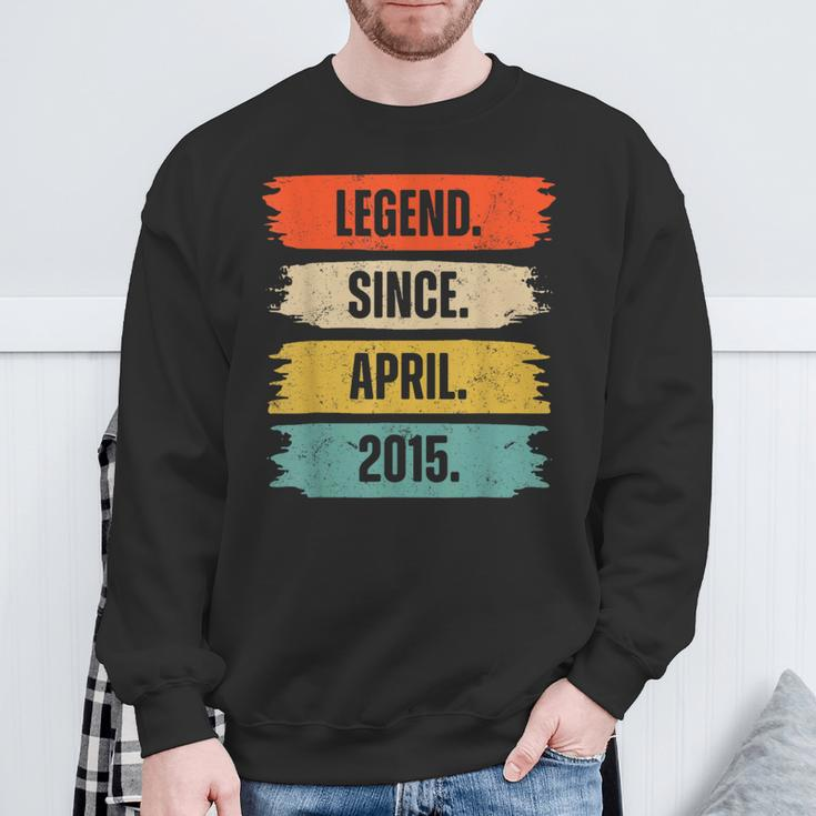 9 Years Old Legend Since April 2015 9Th Birthday Boys Sweatshirt Gifts for Old Men