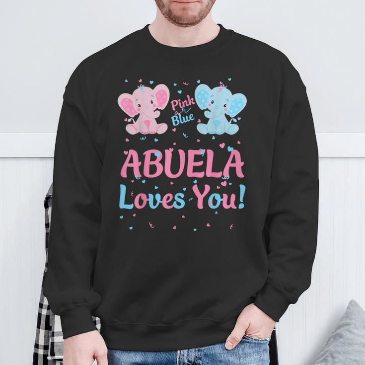 Abuela Gender Reveal Pink Or Blue Matching Family Elephant Sweatshirt Gifts for Old Men