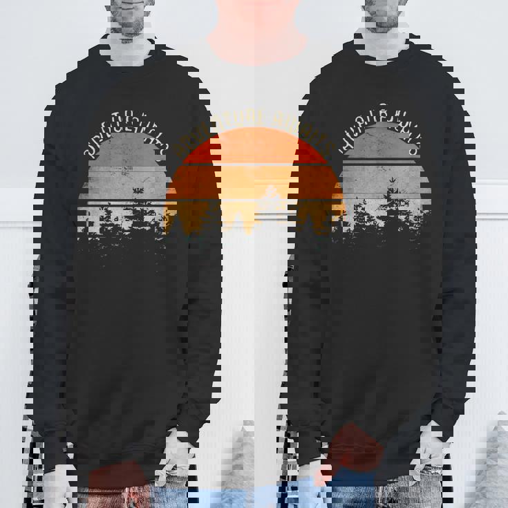 Adventure Awaits Retro Hiking Sweatshirt Gifts for Old Men