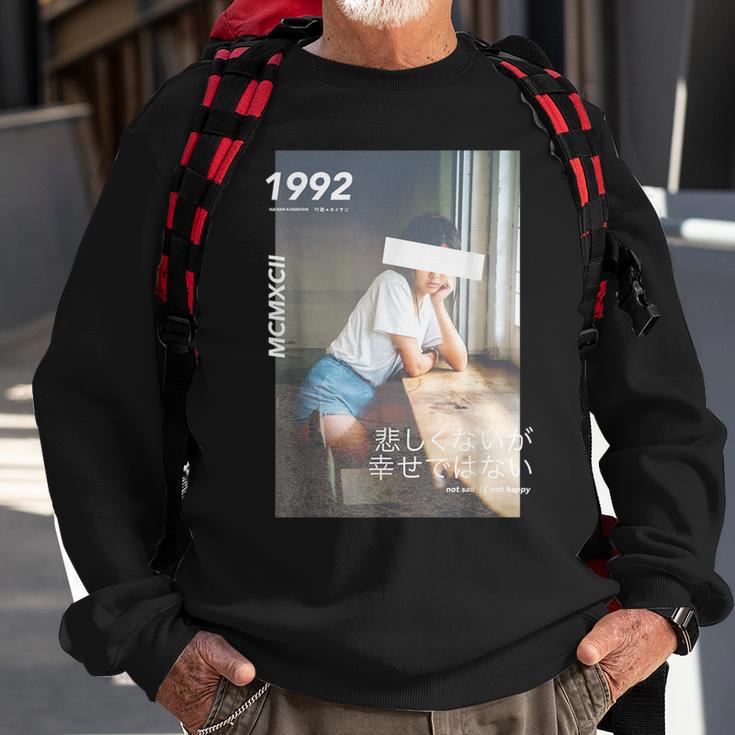 Aesthetic Japanese Vintage Streetwear Fashion Graphic Sweatshirt Gifts for Old Men