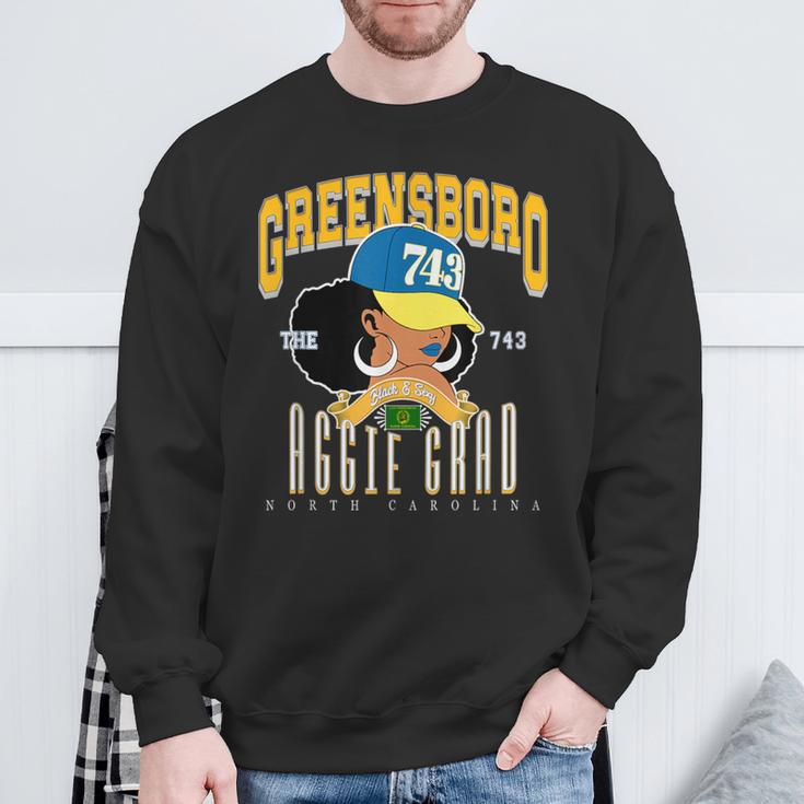 Aggie Grad Hbcu Alumni Pride 743 Greensboro Nc Sweatshirt Gifts for Old Men