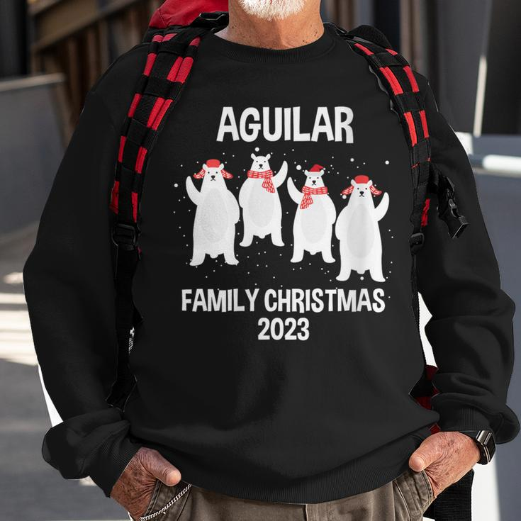 Aguilar Family Name Aguilar Family Christmas Sweatshirt Gifts for Old Men
