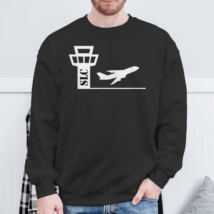 Air Traffic Control Tower Airport Atc -Salt Lake Slc Sweatshirt Gifts for Old Men