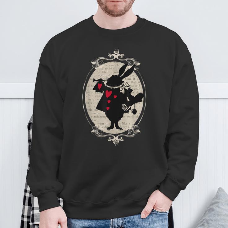 Alice In Wonderland Rabbit Vintage Sweatshirt Geschenke für alte Männer