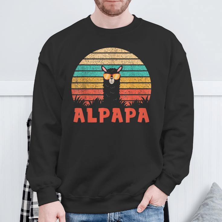 Alpapa Alpaka Lama Fan Liebhaber Dad Frischgebackenerater Sweatshirt Geschenke für alte Männer