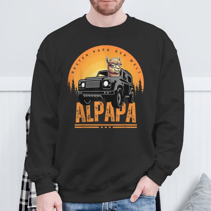 Alpapa Alpakaatertag Bester Papa Del Welt Alpakaatertag Sweatshirt Geschenke für alte Männer