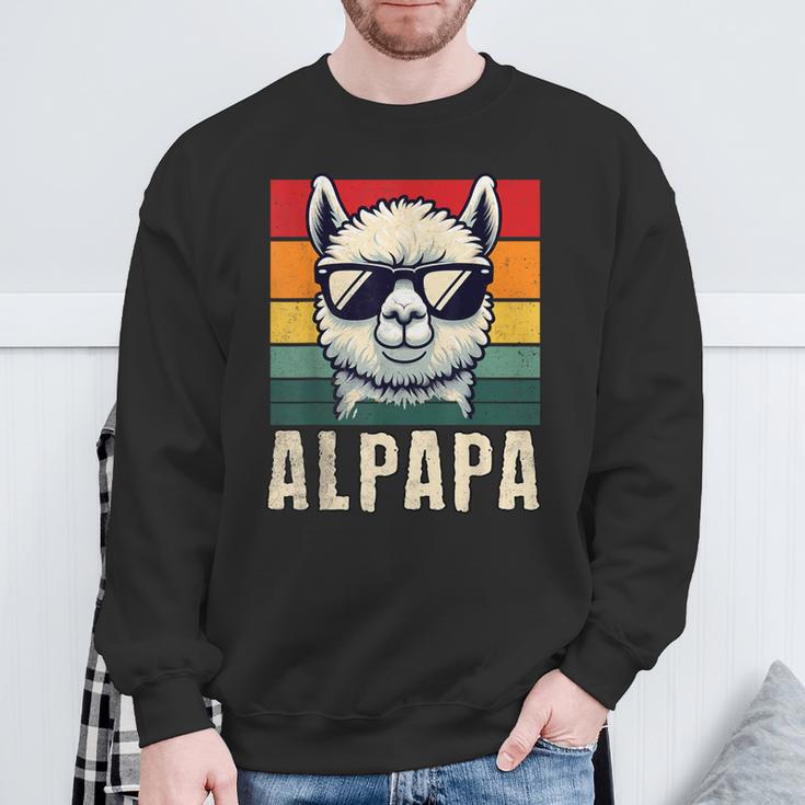 Alpapaatertag Bester Papa Alpaka-Liebhaber Sonnenbrille Sweatshirt Geschenke für alte Männer