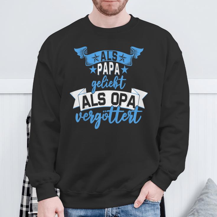 Als Papa Geliebt Als Opaergöttert Mann Sohn Opaatiater Sweatshirt Geschenke für alte Männer